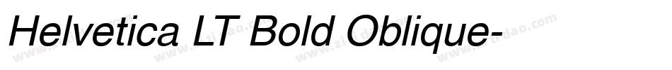 Helvetica LT Bold Oblique字体转换
